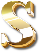 Gold Alphabet Letter and Number png