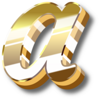 Gold Alphabet Letter and Number png