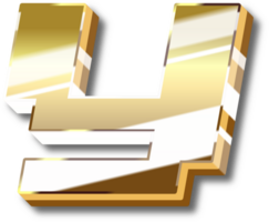 oro alfabeto letra y número png