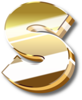 oro alfabeto lettera e numero png