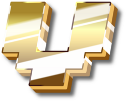 oro alfabeto letra y número png