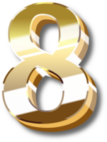 Gold Alphabet Letter and Number png