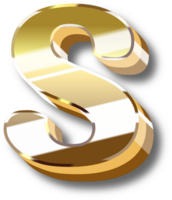 Gold Alphabet Letter and Number png