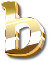 Gold Alphabet Brief und Nummer png