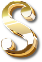 Gold Alphabet Letter and Number png