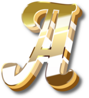 Gold Alphabet Letter and Number png