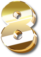 Gold Alphabet Letter and Number png