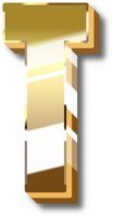 oro alfabeto letra y número png