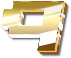 oro alfabeto letra y número png