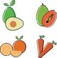 fruit icon fullclor vector