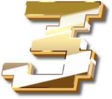 Gold Alphabet Brief und Nummer png