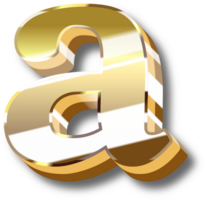 Gold Alphabet Letter and Number png