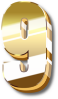 Gold Alphabet Letter and Number png