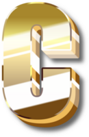 Gold Alphabet Letter and Number png