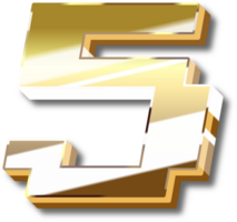 Gold Alphabet Brief und Nummer png