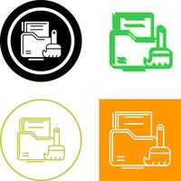 Data Cleaning Icon Design vector