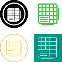 Table Data Icon Design vector