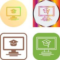 Online Course Icon Design vector