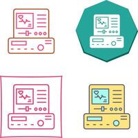 electrocardiograma icono diseño vector