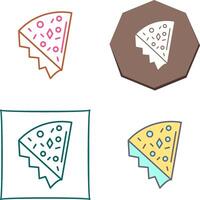 Pizza rebanada icono diseño vector