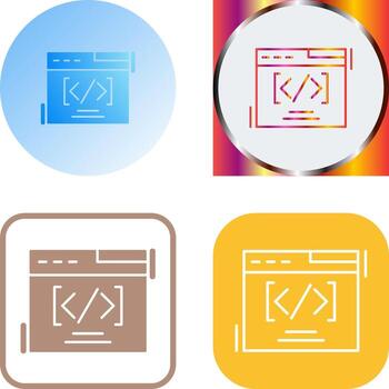Web Coding Icon Design vector