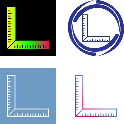 square Ruler Icon Design