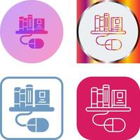 Digital Library Icon Design vector