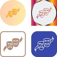 Theater Masks Icon Design vector