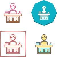 Office Reception Icon Design vector