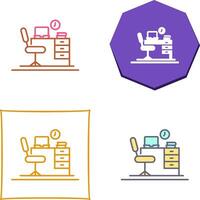 Office Desk Icon Design vector