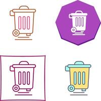 Dustbin Icon Design vector