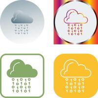 diseño de icono de codificación en la nube vector