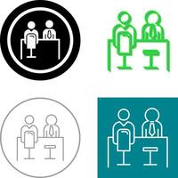 Employee Interview Icon Design vector