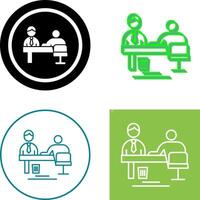 Evaluating work Icon Design vector