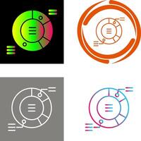 diseño de icono de gráfico circular vector