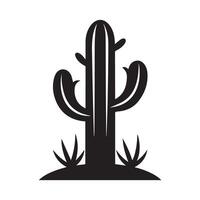 Cactus Icon Silhouette for Cinco de Mayo Celebrations Black Graphic Design for Festive Web Decor vector