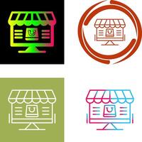 diseño de icono de compras en línea vector