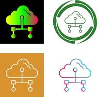 Internet nube icono diseño vector