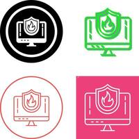 Firewall Icon Design vector