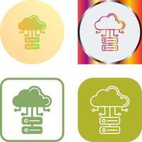 Cloud Database Icon Design vector