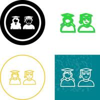 Unique Graduates Icon Design vector