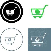 Unique Global Shopping Icon Design vector