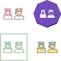 Unique Graduates Icon Design vector