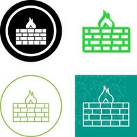 Unique Firewall Icon Design vector