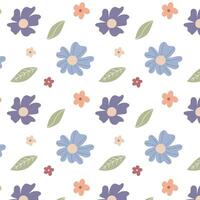 Seamless pattern with flowers, Creative texture for fabrics, packaging, textiles, wallpaper, clothing, floral pattern vector