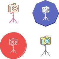 Unique Camera on Stand Icon Design vector