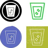 Unique White Russian Drink Icon Design vector