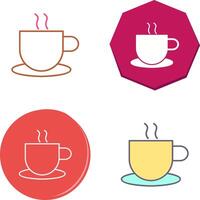 Unique Hot Coffee Icon Design vector