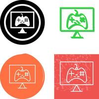 único en línea juegos icono diseño vector