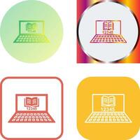 Unique Online Study Icon Design vector